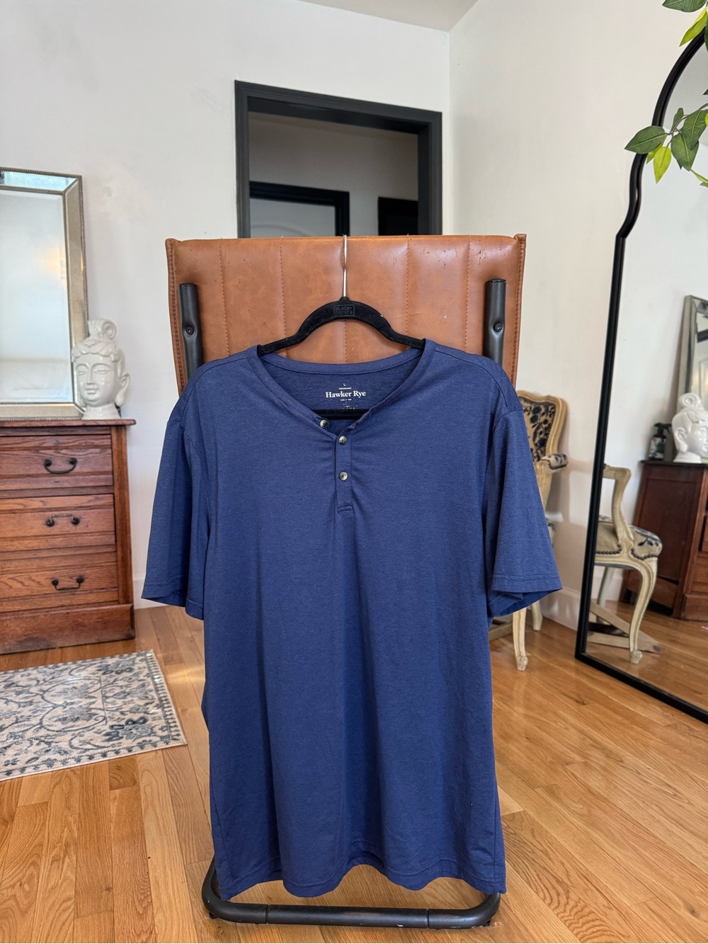 Men's Navy Short-Sleeve Hawker Rye Shirt